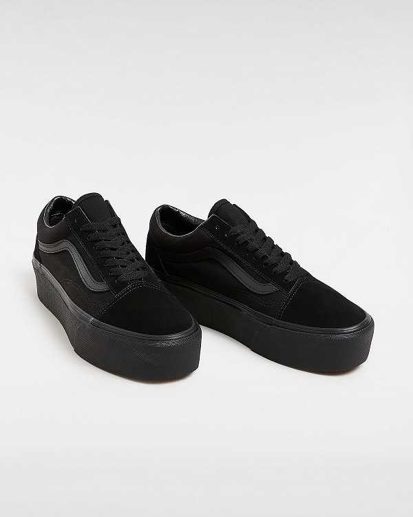 Women Vans Old Skool Platform Shoes Black Malaysia | VN8576941