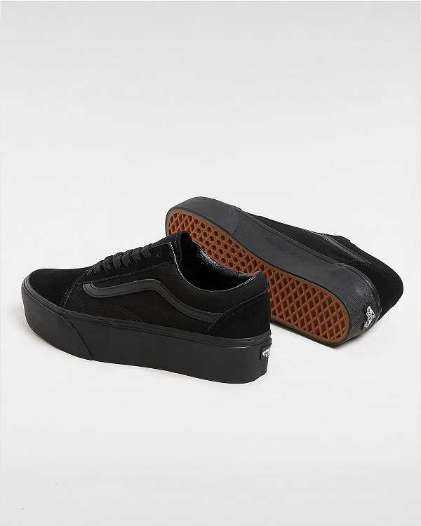 Women Vans Old Skool Platform Shoes Black Malaysia | VN8576941