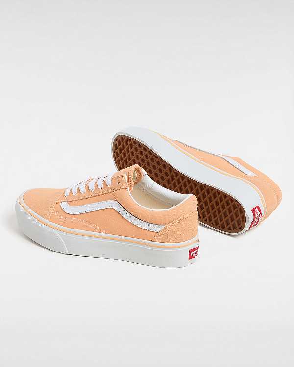 Women Vans Old Skool Platform Shoes Orange Malaysia | VN9521683