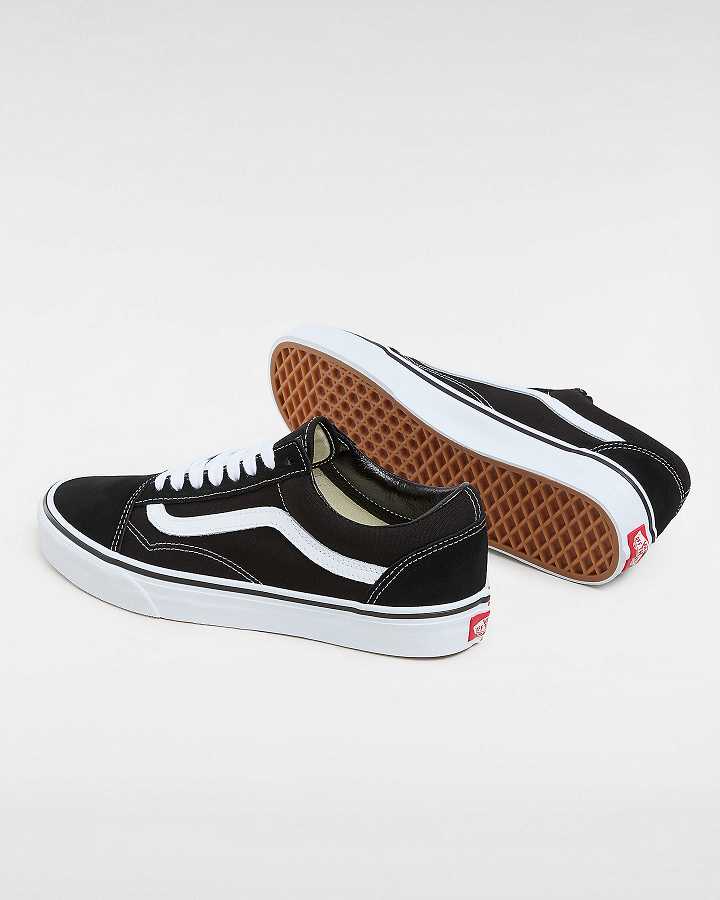 Women Vans Old Skool Wide Fit Sneakers Black Malaysia | VN5789436