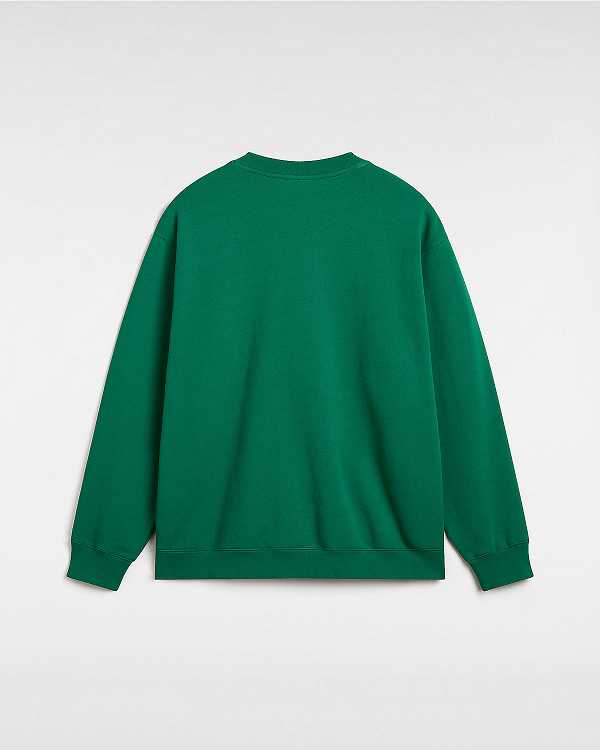 Women Vans Original Standards Varsity Loose Crew Sweatshirt Green Malaysia | VN3851609