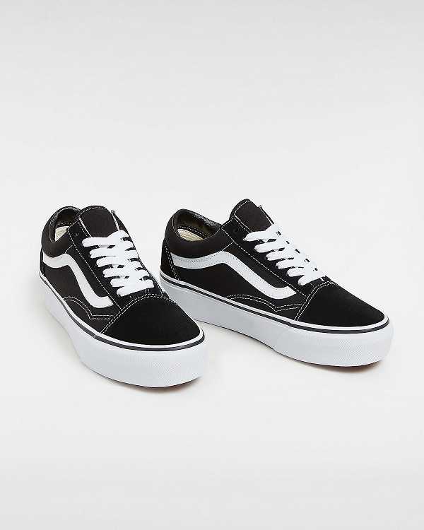 Women Vans Platform Old Skool Skate Shoes Black Malaysia | VN7201683