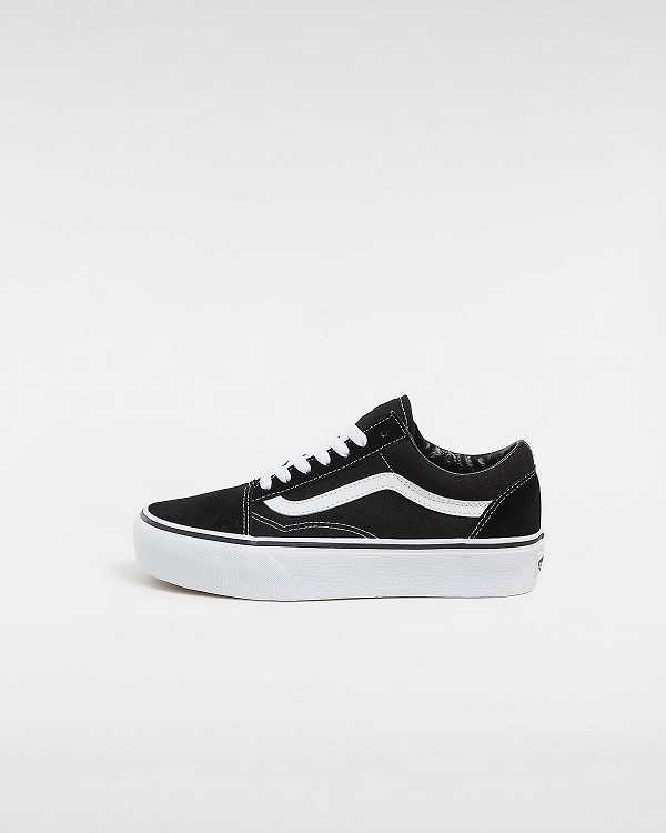 Women Vans Platform Old Skool Skate Shoes Black Malaysia | VN7201683