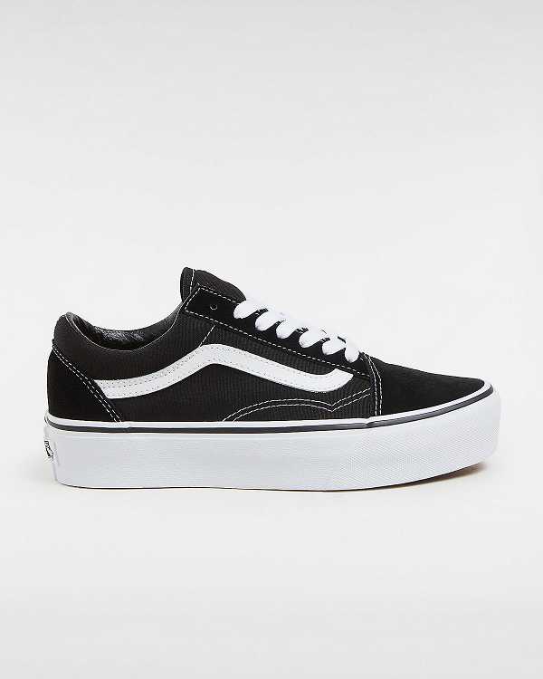 Women Vans Platform Old Skool Skate Shoes Black Malaysia | VN7201683