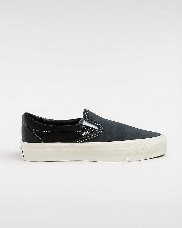 Women Vans Premium 98 Satin Slip On Shoes Black Malaysia | VN9082654