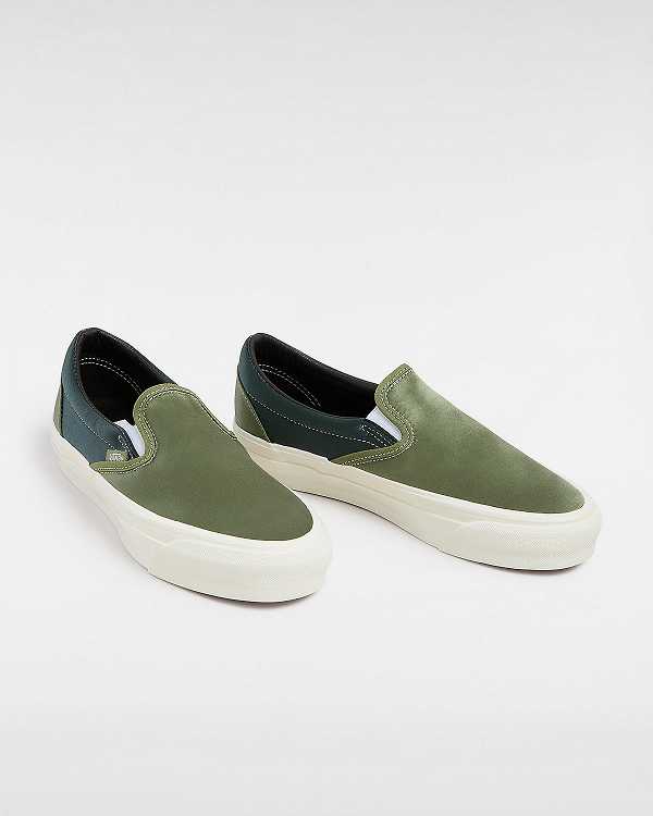 Women Vans Premium 98 Satin Slip On Shoes Green Malaysia | VN8236597