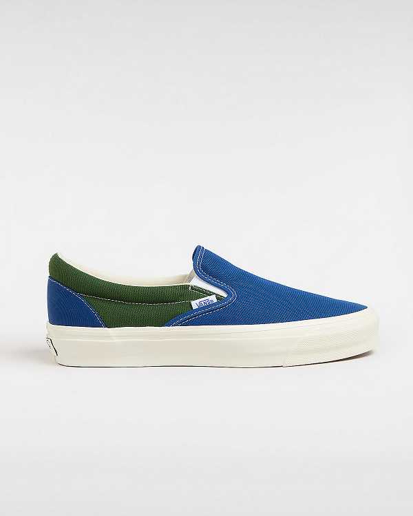 Women Vans Premium 98 Slip On Shoes Blue / Green Malaysia | VN9082574