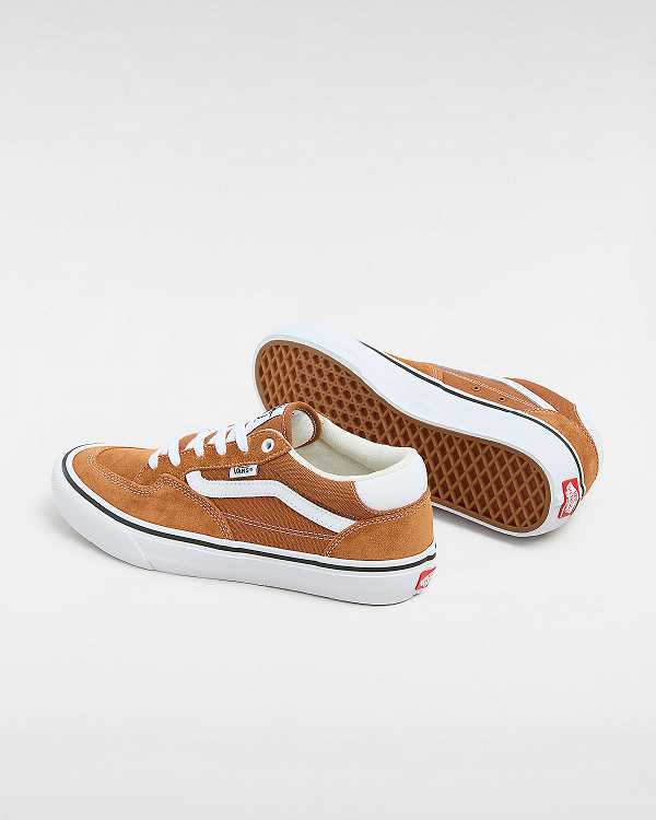 Women Vans Rowan Skate Shoes Brown / Orange Malaysia | VN1049826