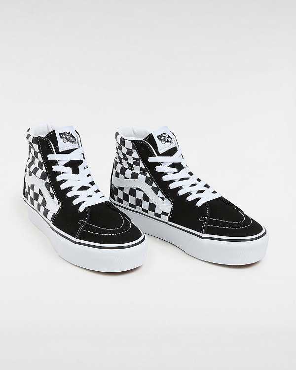 Women Vans Sk8-Hi Platform 2.0 Sneakers Black / White Malaysia | VN1702635