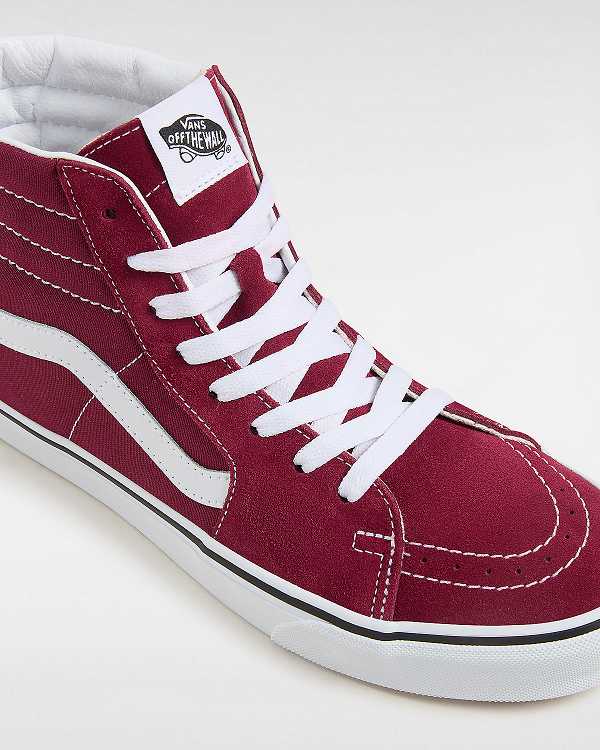 Women Vans Sk8-Hi Skate Shoes Burgundy Malaysia | VN6482901