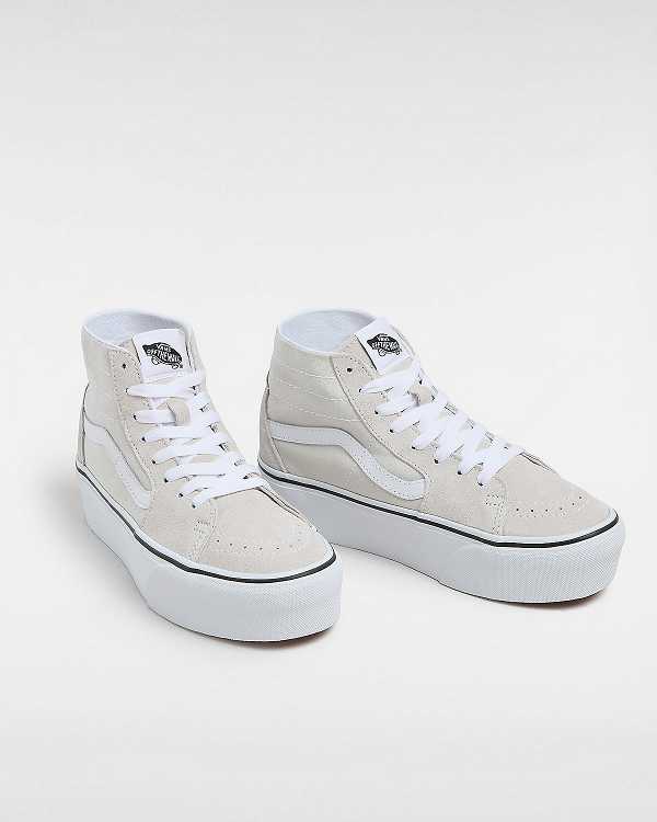 Women Vans Sk8-Hi Tapered Platform Shoes Grey Malaysia | VN5732416