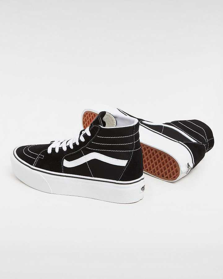 Women Vans Sk8-Hi Tapered Platform Shoes Black Malaysia | VN7209431