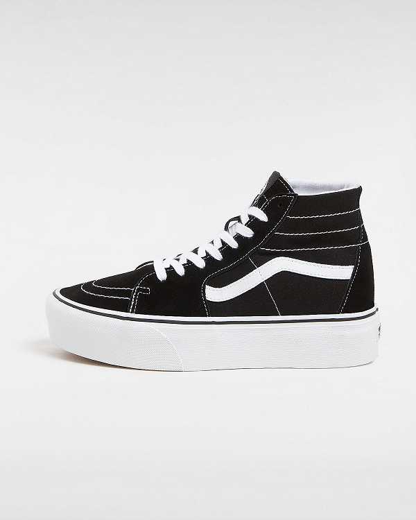 Women Vans Sk8-Hi Tapered Platform Shoes Black Malaysia | VN7209431