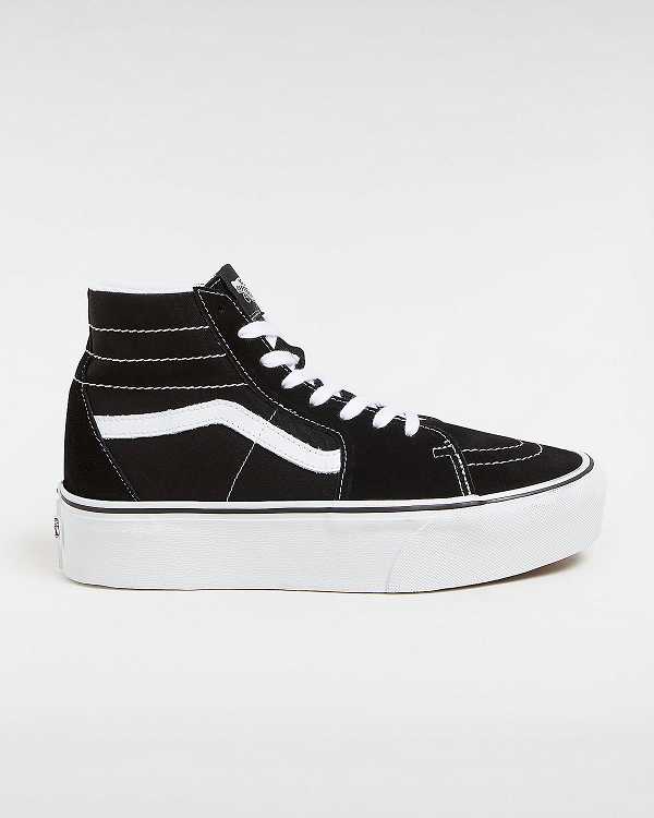 Women Vans Sk8-Hi Tapered Platform Shoes Black Malaysia | VN7209431