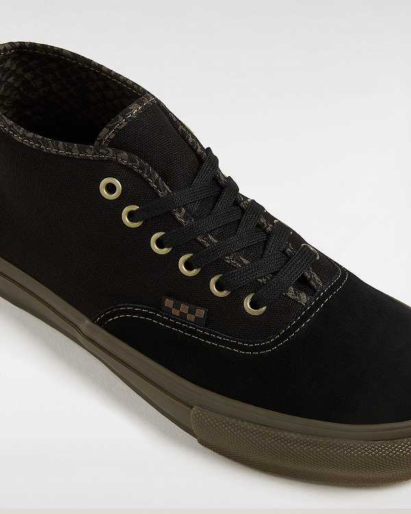 Women Vans Skate Authentic Mid Sneakers Black Malaysia | VN2156934