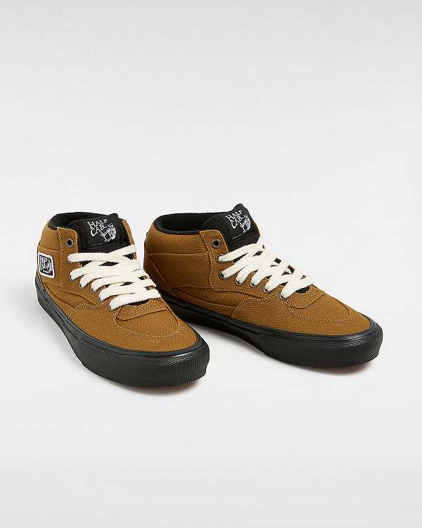 Women Vans Skate Half Cab Duck Canvas Shoes Brown Malaysia | VN2459137