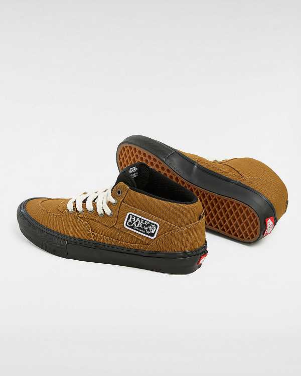 Women Vans Skate Half Cab Duck Canvas Shoes Brown Malaysia | VN2459137