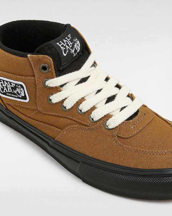 Women Vans Skate Half Cab Duck Canvas Shoes Brown Malaysia | VN2459137