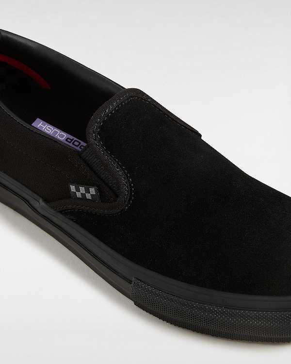 Women Vans Skate Slip On Shoes Black Malaysia | VN7896431