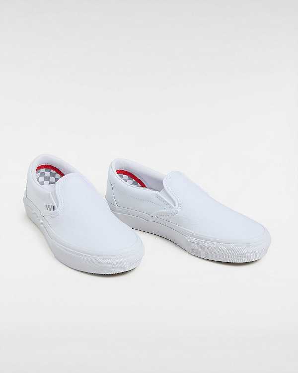 Women Vans Skate Slip On Shoes White Malaysia | VN2538609