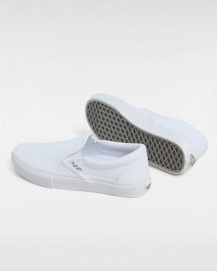 Women Vans Skate Slip On Shoes White Malaysia | VN2538609