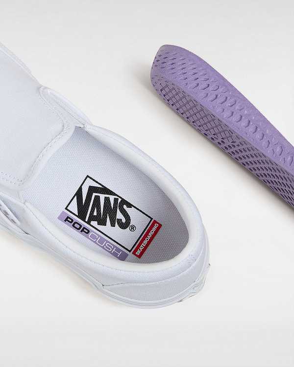 Women Vans Skate Slip On Shoes White Malaysia | VN2538609