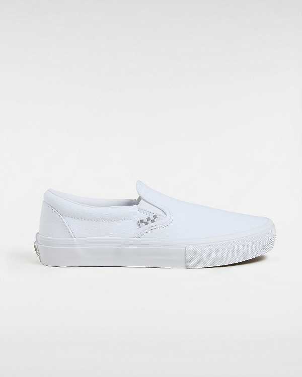 Women Vans Skate Slip On Shoes White Malaysia | VN2538609