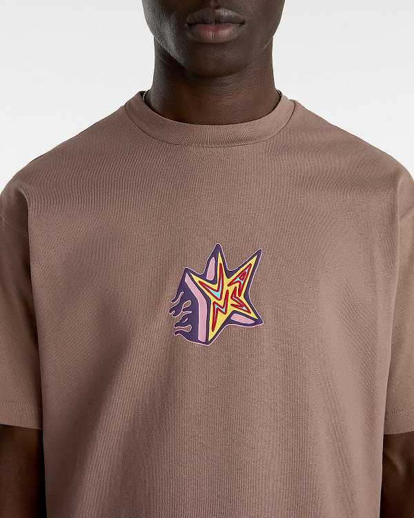 Women Vans Skate Star T Shirts Brown Malaysia | VN8539140