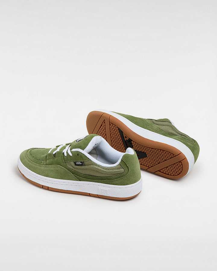 Women Vans Speed LS Skate Shoes Green Malaysia | VN4016879