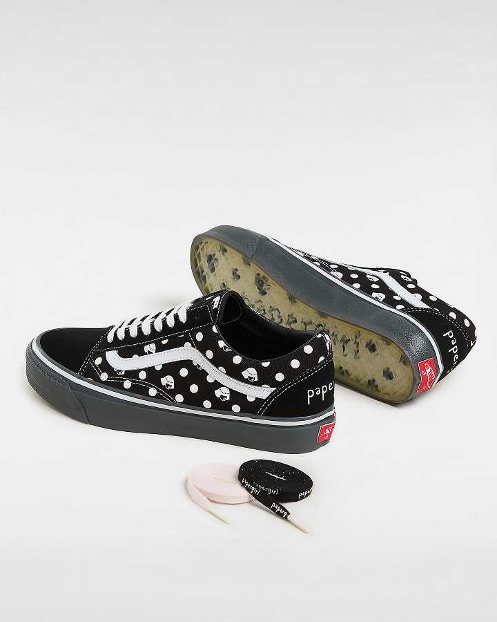 Women Vans Vans X Papergirl Old Skool Sneakers Black Malaysia | VN4376051