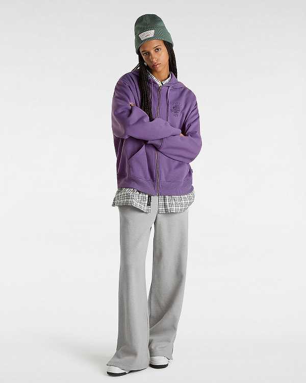 Women Vans Wellness Blousant Hoodie Purple Malaysia | VN3074269